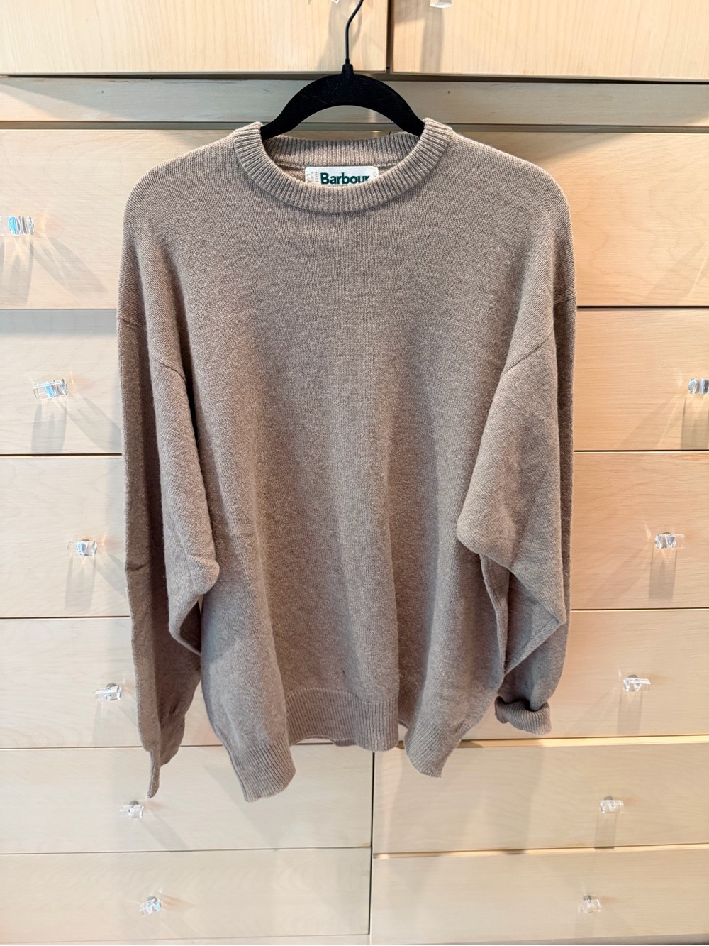Barbour Men's Crew Neck Sweater in Taupe